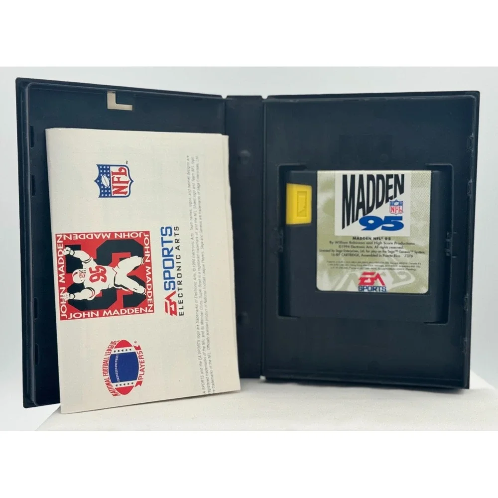 Madden NFL 95 (Sega Genesis, 1994) Complete W/Manual & Case - Tested